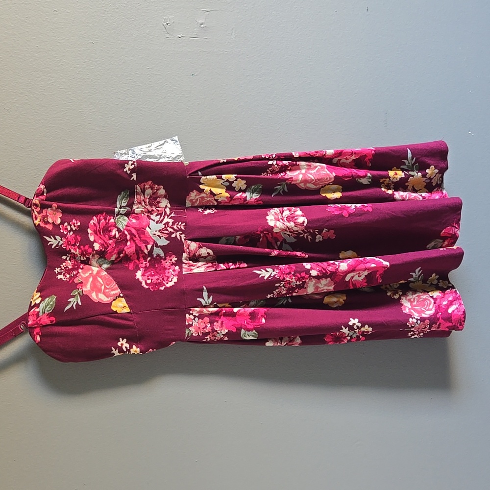 NWT burgundy soft sun dress with removable straps